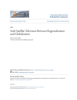 Arab Satellite Television Between Regionalization and Globalization