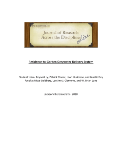 Residence-to-Garden Greywater Delivery System