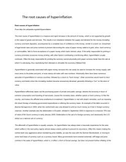 The root causes of hyperinflation