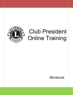 Club President Workbook - Lions Clubs International