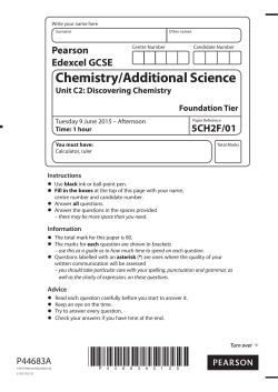 Chemistry/Additional Science - Edexcel