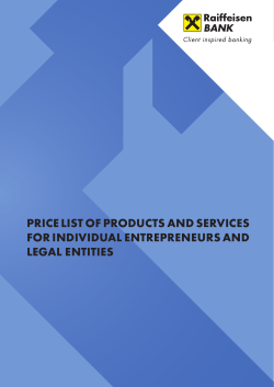 price list of products and services