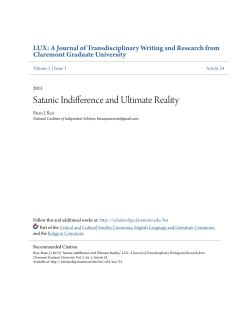 Satanic Indifference and Ultimate Reality