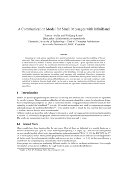 A Communication Model for Small Messages with InfiniBand