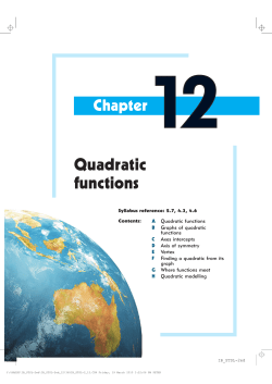 Quadratic functions