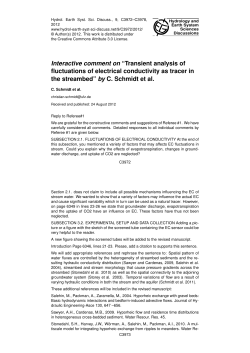 Interactive comment on &ldquo;Transient analysis of fluctuations of