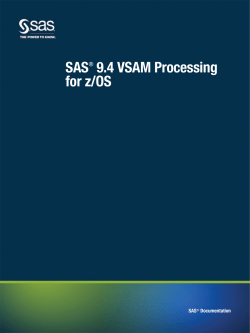 SAS&reg; 9.4 VSAM Processing for z/OS