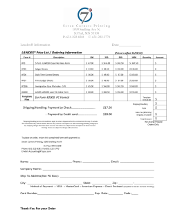 Fax Coversheet - Seven Corners Printing