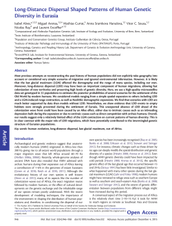 Long-Distance Dispersal Shaped Patterns of