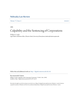 Culpability and the Sentencing of Corporations