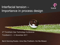 2011 011 Interfacial tension &ndash; Importance in process design