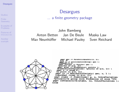 Desargues - a finite geometry package