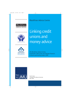 Linking credit unions and money advice