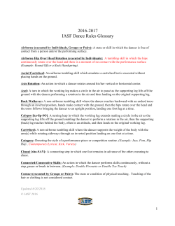 2016-2017 IASF Dance Rules Glossary