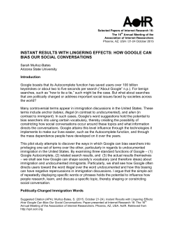 Print this article - AoIR Selected Papers of Internet Research