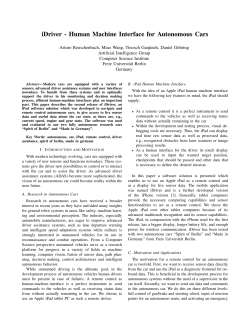 iDriver - Human Machine Interface for Autonomous Cars