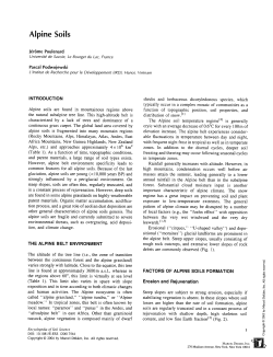 Alpine soils - IRD