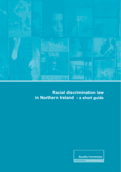 Race Discrimination Law in NI - a short guide