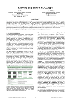Learning English with FLAX Apps - Research Commons