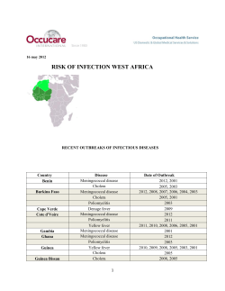 risk of infection west africa