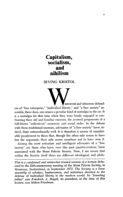 Capitalism, socialism, and nihilism