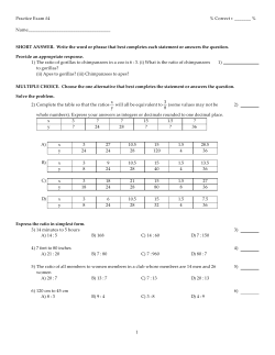Practice Exam #4 % Correct = ______