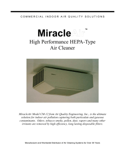 MiracleAir CM-12 owners manual