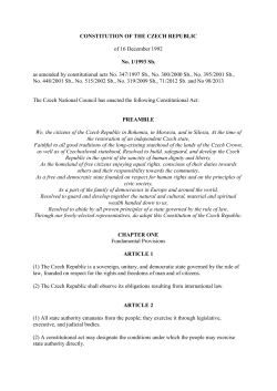 CONSTITUTION OF THE CZECH REPUBLIC