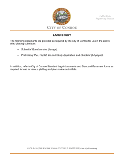 To: - City of Conroe