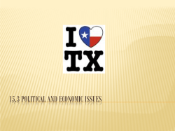 15.3 Political and Economic Issues
