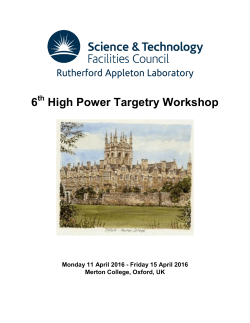 6th High Power Targetry Workshop