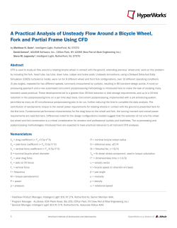 A Practical Analysis of Unsteady Flow Around a Bicycle Wheel, Fork
