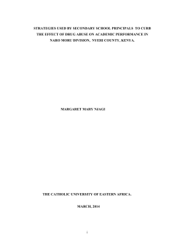 Margaret Mary Njagi - The Catholic University of Eastern Africa Library