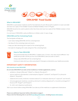 ORKAMBI&reg; Food Guide