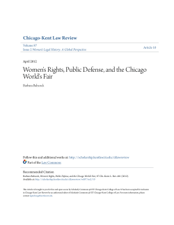 Women`s Rights, Public Defense, and the Chicago World`s Fair
