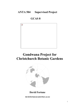 Gondwana Project for Christchurch Botanic