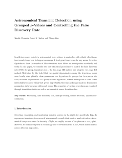 Astronomical transient detection controlling the false discovery rate.