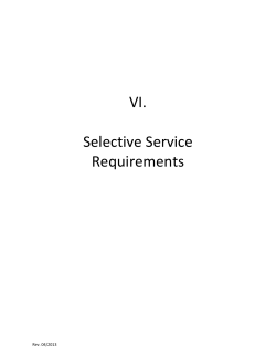 Selective Service Requirements