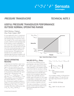 useful pressure transducer performance outside normal operating