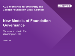 Session Presentation - Association of Governing Boards
