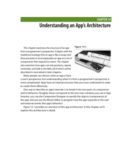 Chapter 14. Understanding an App`s Architecture