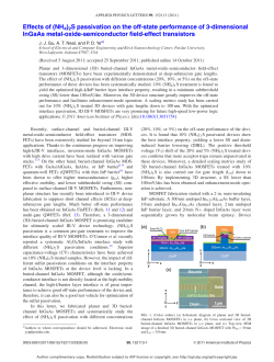 (NH4)2S passivation on the off-state performance of 3