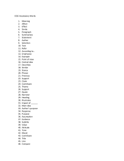 EOG Vocabulary Words 1. Meaning 2. Affect 3. Effect 4. Simile 5