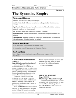 The Byzantine Empire - Norwell Public Schools