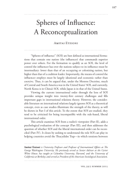 Spheres of Influence: A Reconceptualization