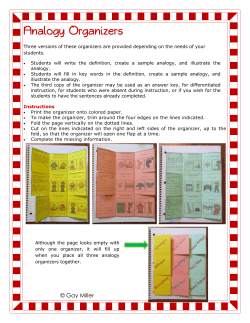 Analogy Organizers - Book Units Teacher