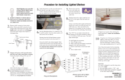 Procedure for Installing Lighted Shelves