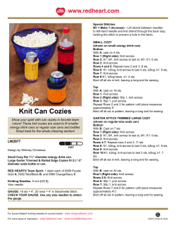 Knit Can Cozies - Red Heart Yarn