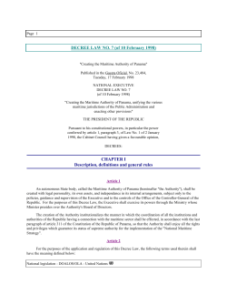 LAW OF THE SEA (National legislation)