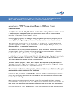 Apple Scores PTAB Victory, Nixes Claims In DSS Tech. Patent, 2016
